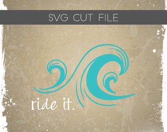 Wave SVG - Ocean Wave SVG - Ocean SVG - Water Cutting File - Wave Silhouette File for Cutting - Ocean svg