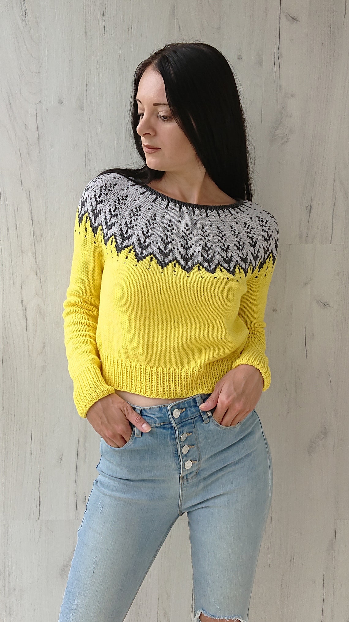Icelandic sweater lopapeysa for women Fair isle jumper in Etsy