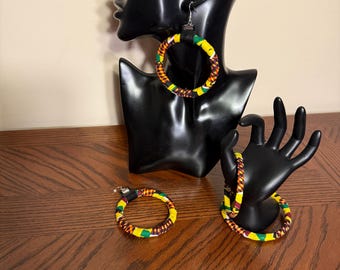 Printed Hoop Earrings