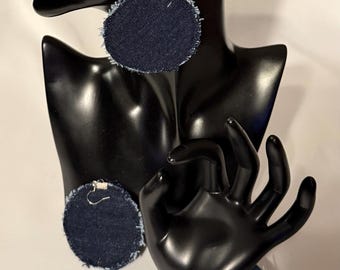 Multi Styled Denim Camouflage Printed Earrings and Bangle