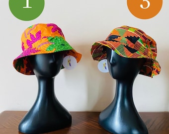 Ankara Bucket Hats (Reversible)