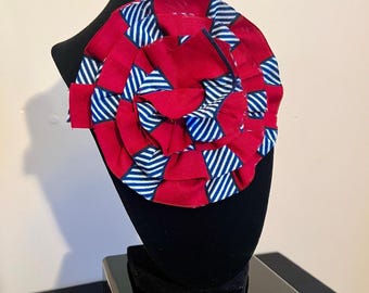 Ankara Flower Brooches Large