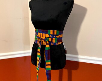 Handcrafted Reversible Obi Belt: Cotton Blend, Many Prints