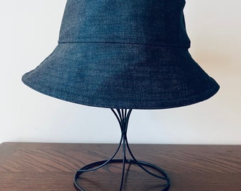 Handmade Denim Bucket Hat: 100% Cotton