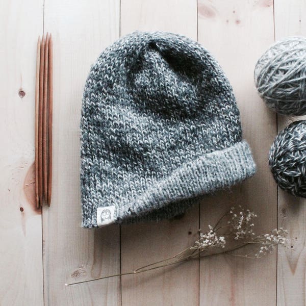 KNITTING PATTERN | Double Trouble Reversible Beanie | Double Knitting Pattern for a 100% Wool Two-Layered Reversible Hat