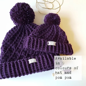 Mummy & Me Woolly hat set / Mommy and Me Hat Duo / Mini and Me Pair of Hats / Baby and Me Handmade Hat / Adult + Child Bobble Hat Gift Set