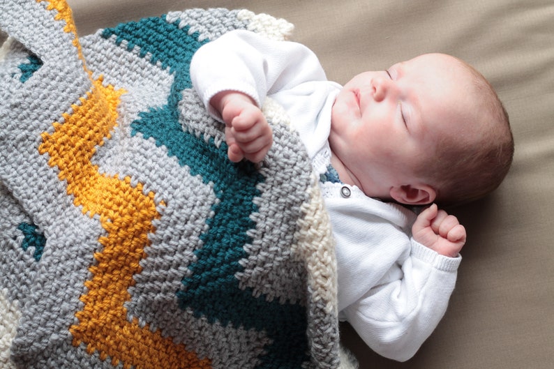 Couverture De Bebe Faite Main Prete A Expedier Main Crochet Etsy
