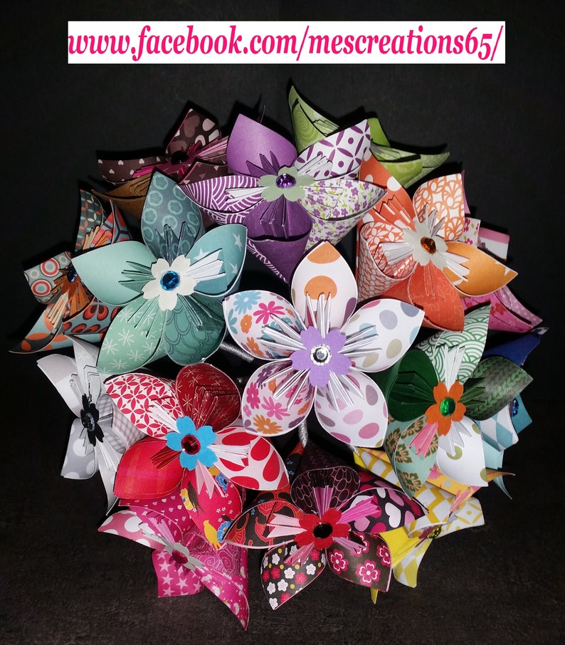 Example 15 origami paper Flower Bouquet
