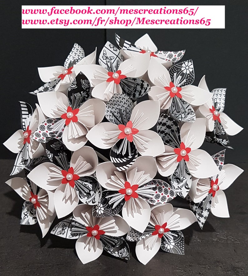 Example 15 origami paper Flower Bouquet