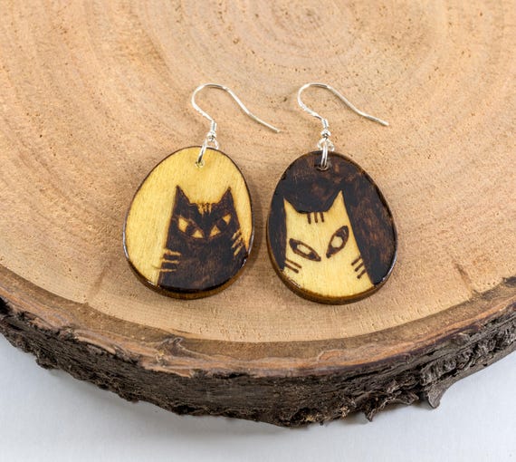 custom cat earrings