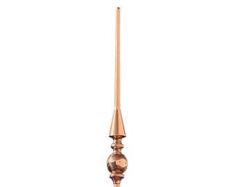 Hand Hammered Green Oxidized Copper Roof Finial Home Garden Sculpture Decor