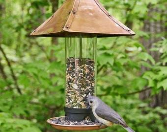Pagoda Style Pure Copper Bird Feeder by Good Directions