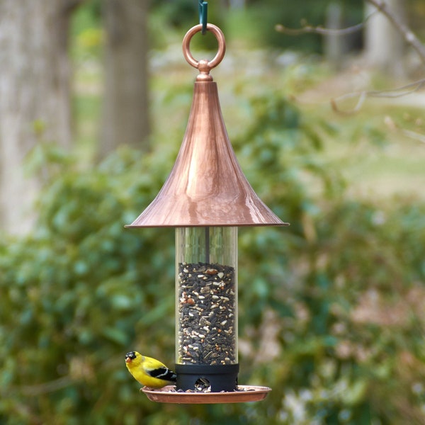 Castella Turret-Inspired Pure Copper Bird Feeder