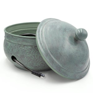 Key West Hose Pot with Lid Blue Verde Finish image 7