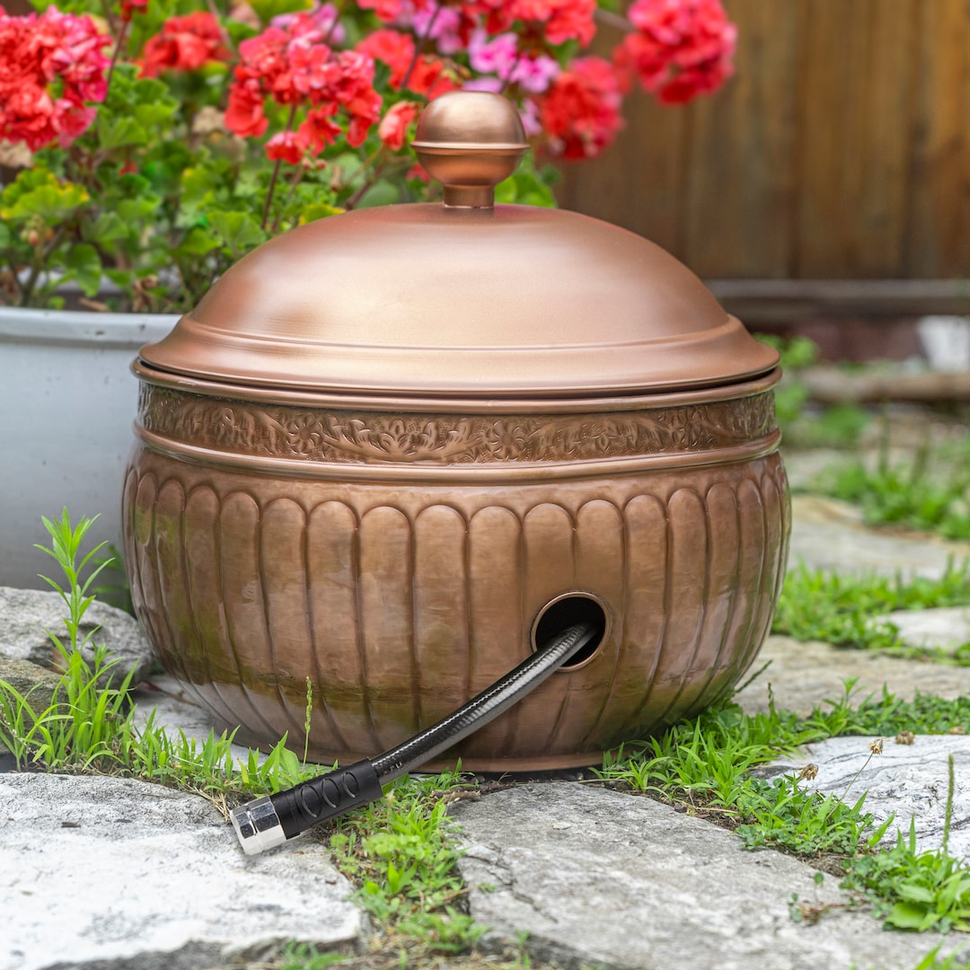 La Jolla Hose Pot With Lid Copper Finish by Good Directions Etsy