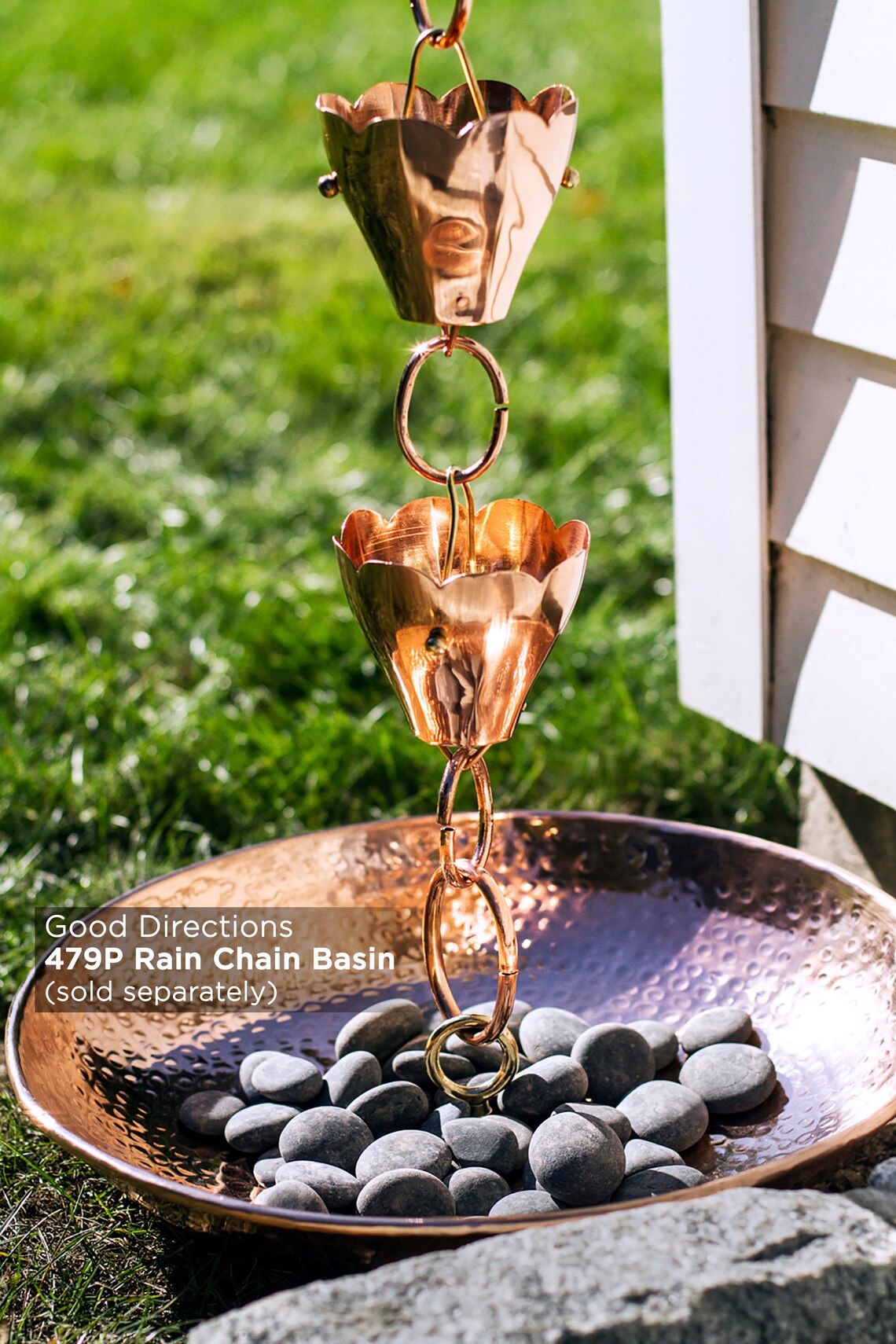 Good Directions 100 Pure Copper Tulip Rain Chain 81/2 Feet Etsy