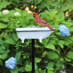 Splish-Splash Bird Bath - Brass with White Finish by Good Directions