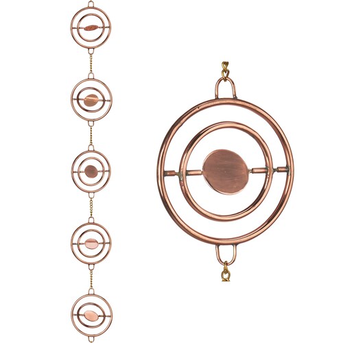 8 Ft Solid Copper Rain Chain Sun Catcher Kusari Doi Feng Etsy