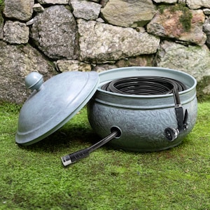 Key West Hose Pot With Lid - Blue Verde Finish - Etsy