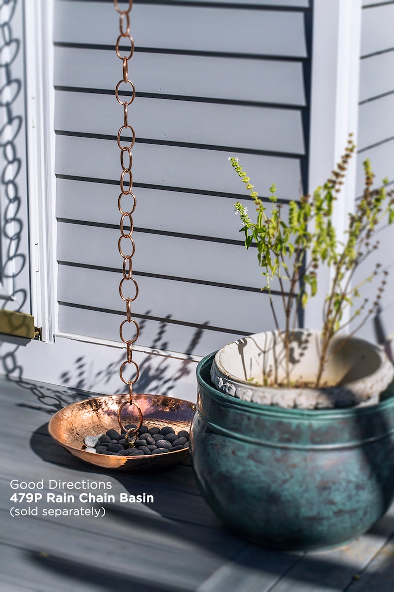 Pure Copper Large Link Rain Chain - Thumbnail 3