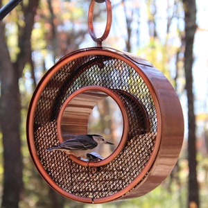 Just in Time Fly-Thru  Copper Bird Feeder, Mesh Panels by Good Directions