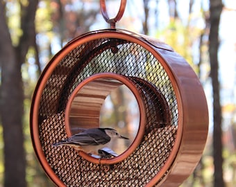 Just in Time Fly-Thru  Copper Bird Feeder, Mesh Panels by Good Directions