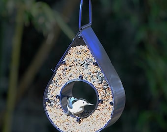 Rain Drop Fly-Thru Blue Bird Feeder