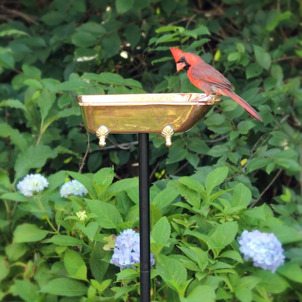 Splish-Splash Bird Bath - Polished Copper