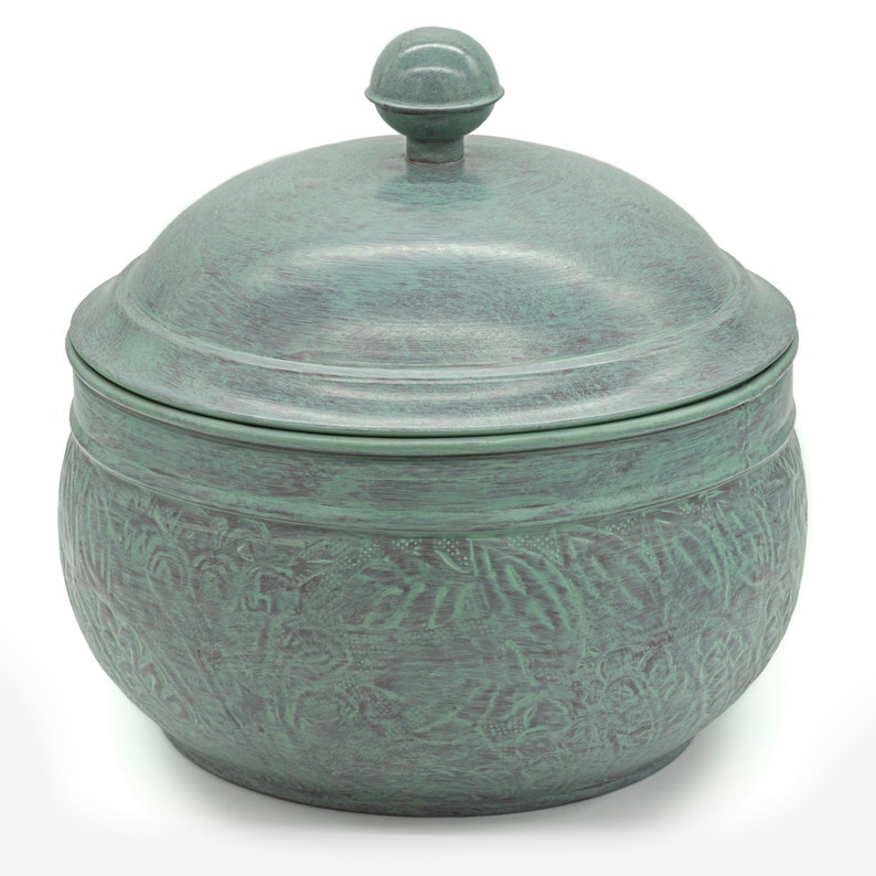 Key West Hose Pot with Lid Blue Verde Finish image 6