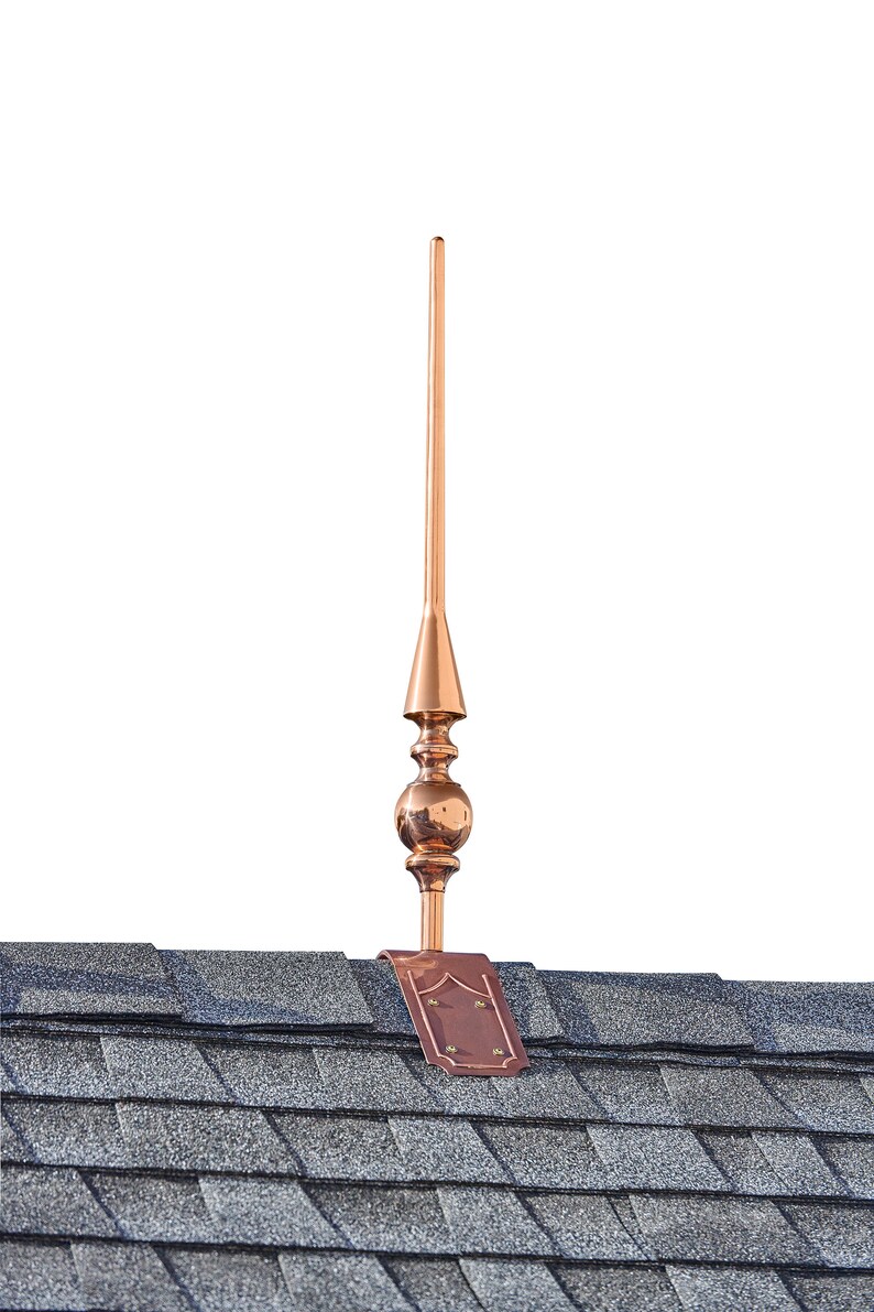 28 Aragon Pure Copper Finial With Decorative Copper Roof Etsy
