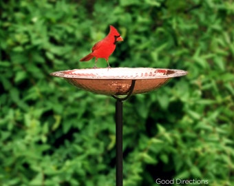 Pure Copper 18" Bird Bath on Garden Pole