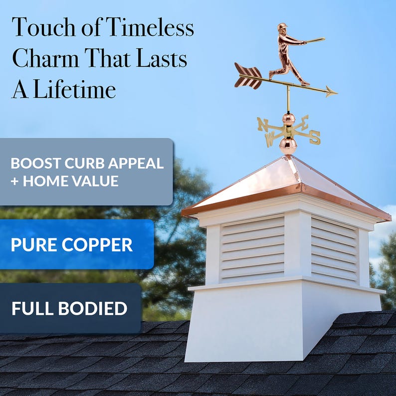 Baseball Player Copper Weathervane, Includes Roof Mount - Etsy
