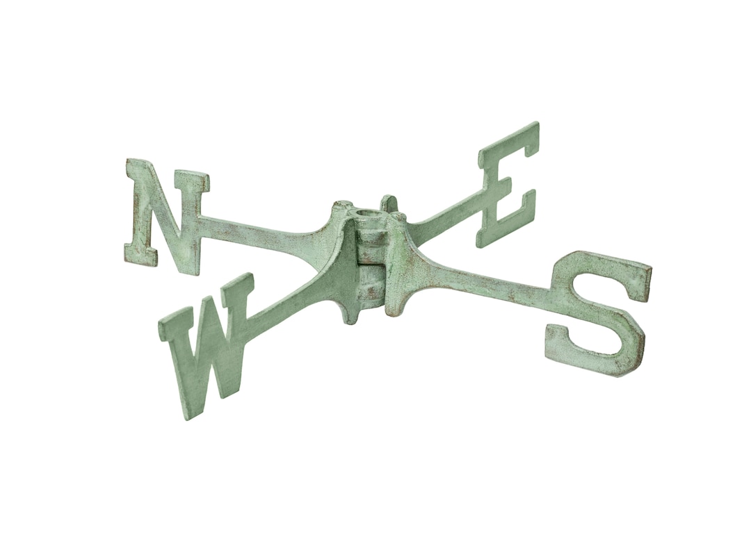 Brass 11 Weathervane Directionals With a Blue Verde Finish by Good