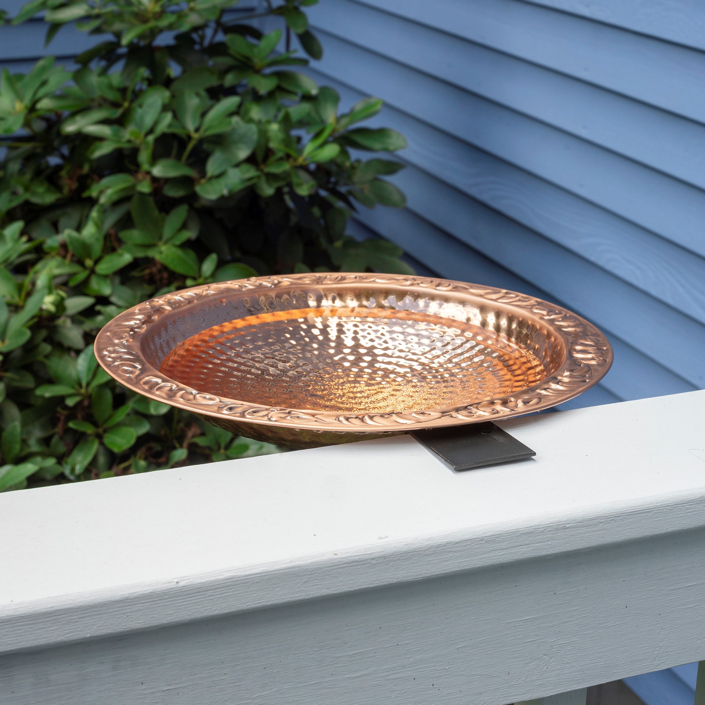 Pure Copper 18 Deck Mount Bird Bath Etsy