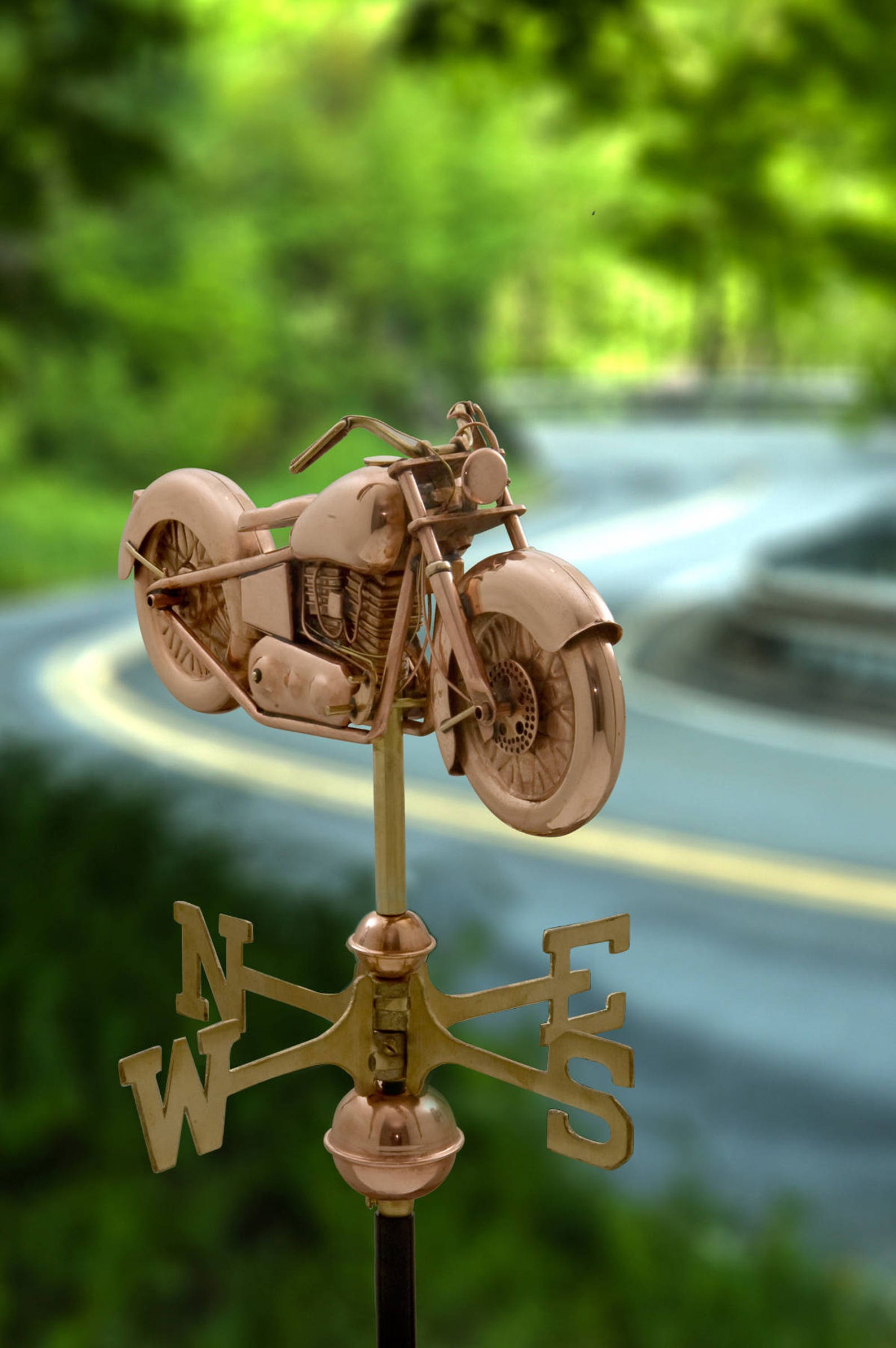 Motorcycle Weathervane Pure Copper With a Roof Mount or Etsy