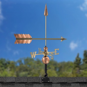 Arrow Weathervane - Pure Copper, includes Roof Mount