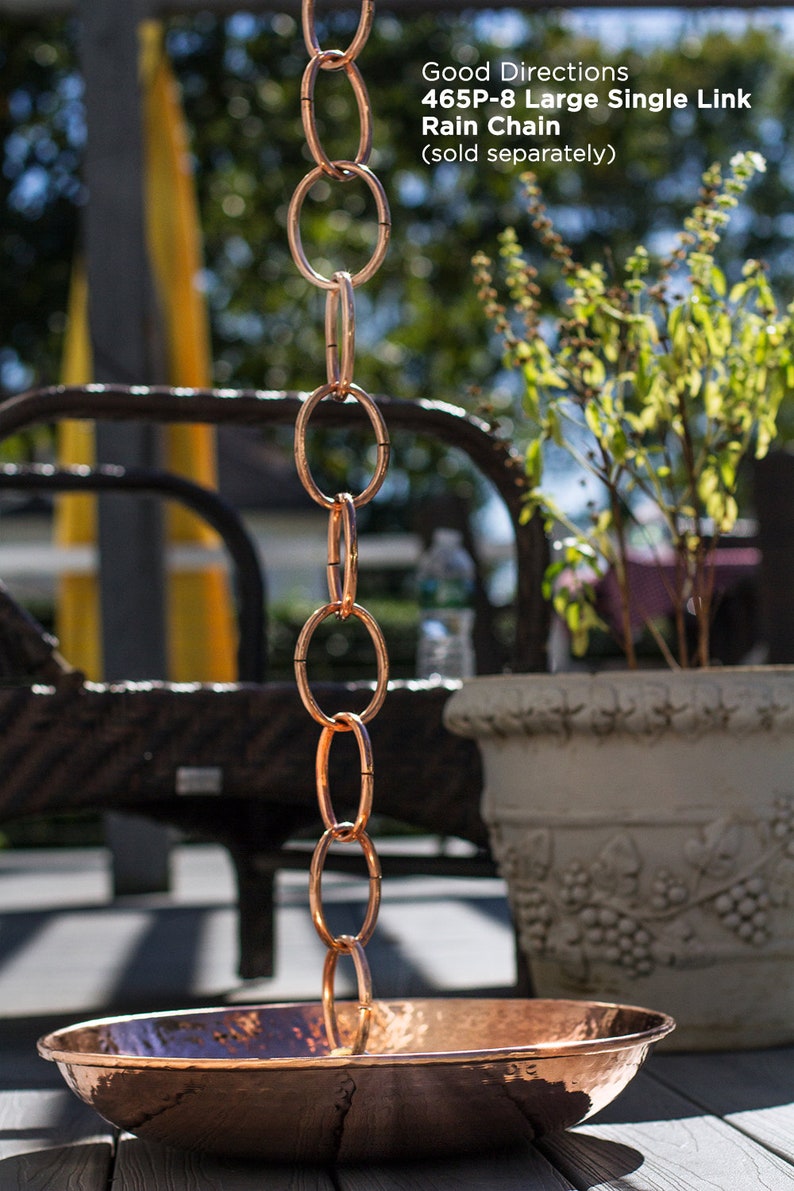 Rain Chain Basin Polished Copper Etsy