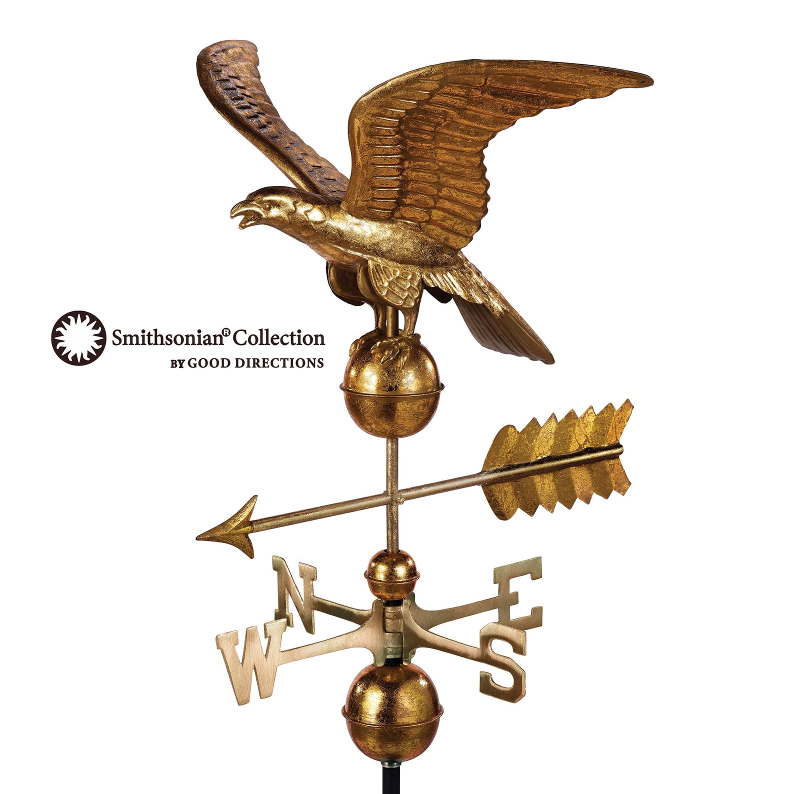 Smithsonian Eagle Weathervane With Roof Mount Pure Copper Etsy