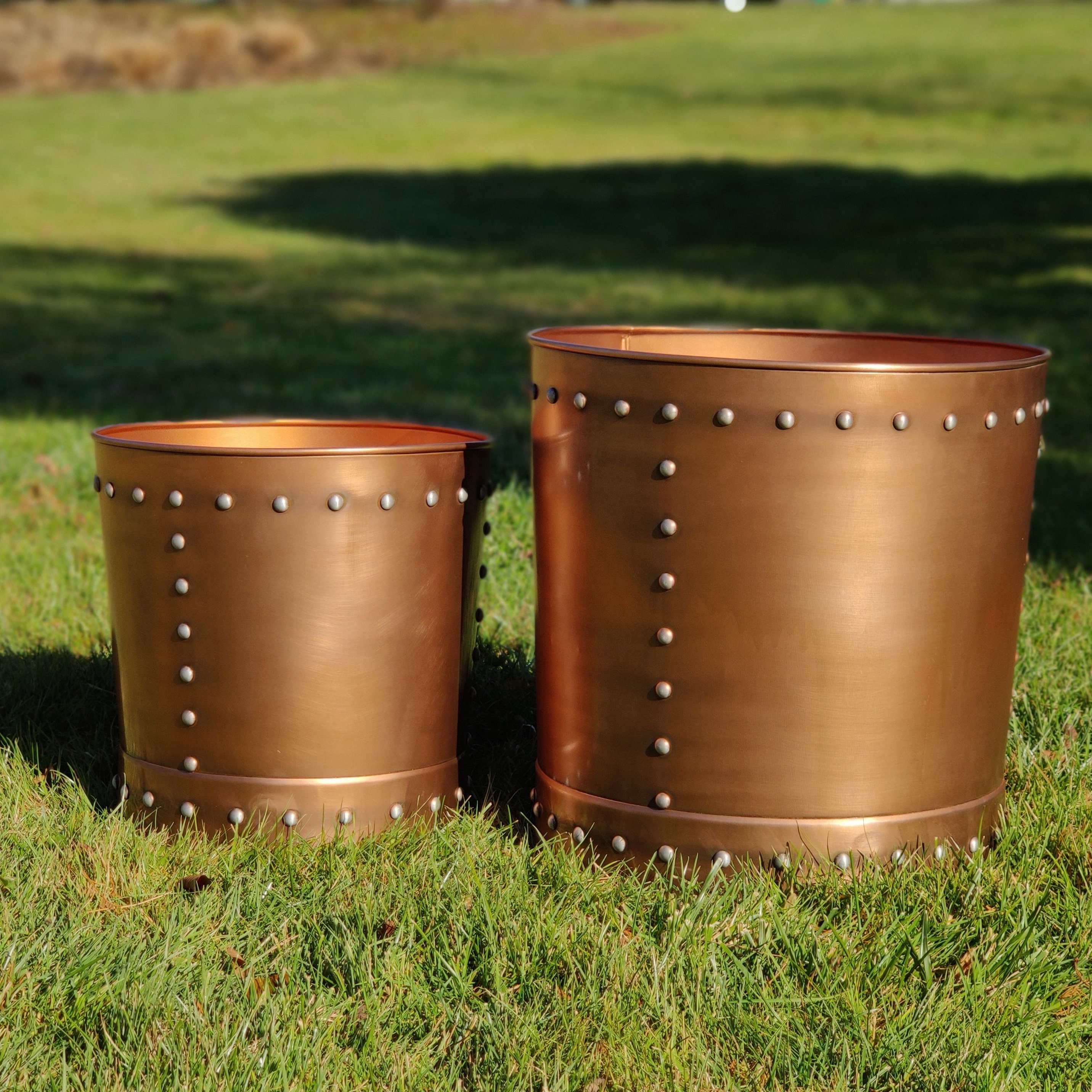 Large Copper Plant Pots