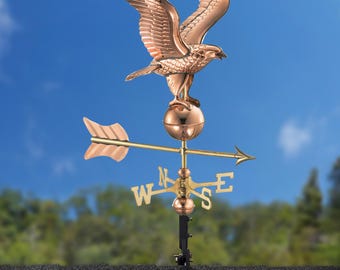 Veleta Eagle de cobre puro con montaje en techo, de Good Directions