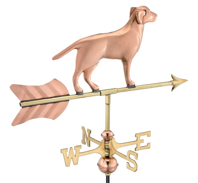 Labrador Retriever Weathervane Pure Copper With a Roof Mount Etsy
