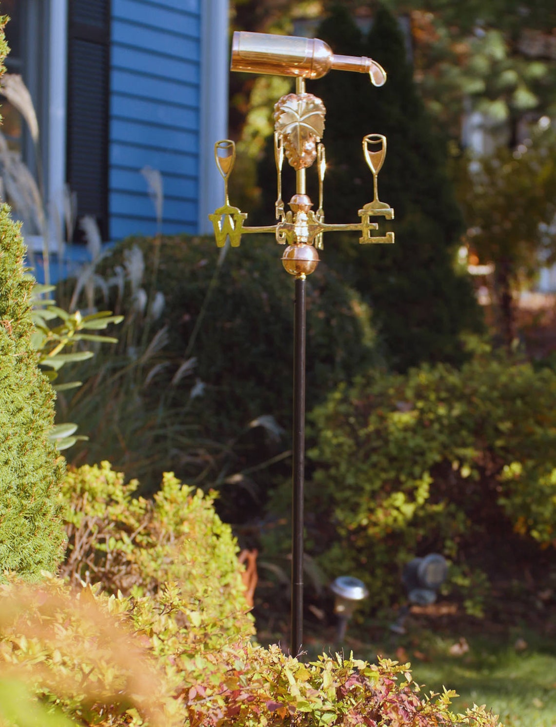 Wine Bottle Weathervane Pure Copper With a Roof Mount or Etsy