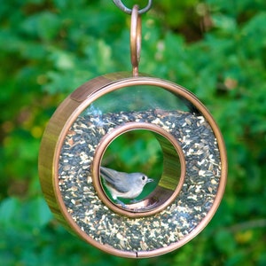 Just in Time Fly-Thru Copper Bird Feeder by Good Directions image 1