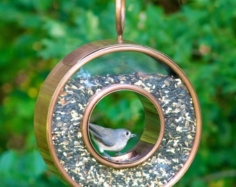 Just in Time Fly-Thru Copper Bird Feeder by Good Directions