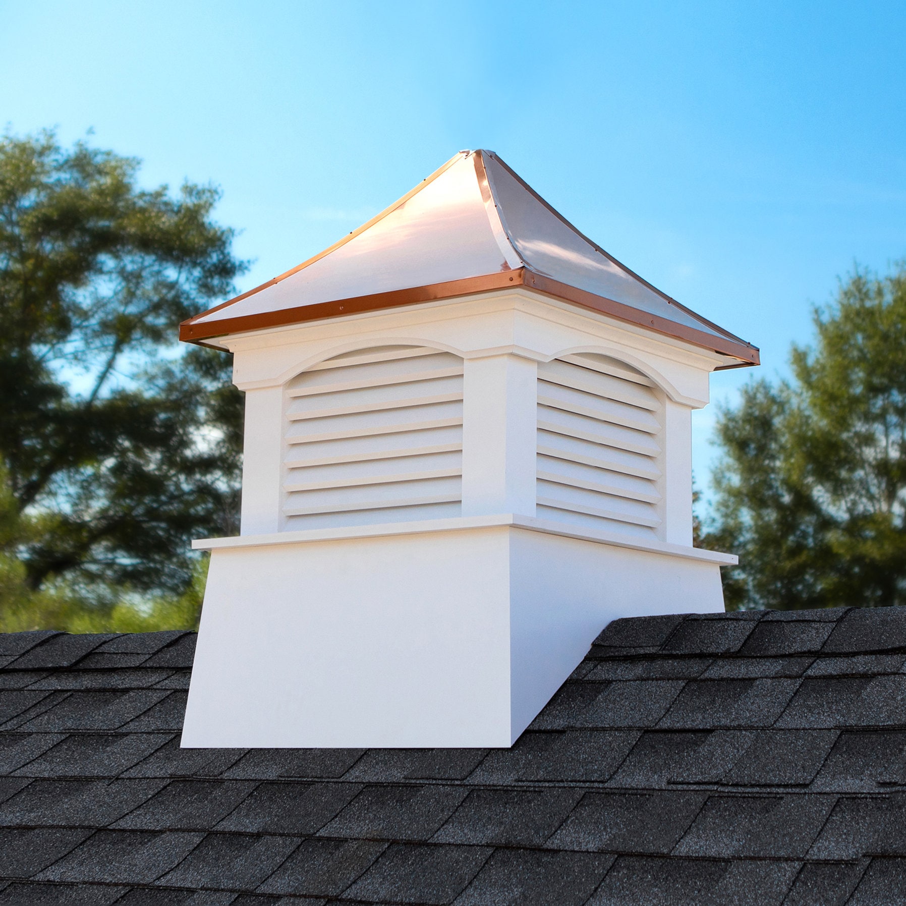 Coventry Vinyl Cupola with Copper Roof 22" x 29" by Good Directions