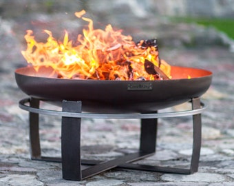 Viking Fire Pit and Cooking Grill, 24" Diameter, Wood Burning