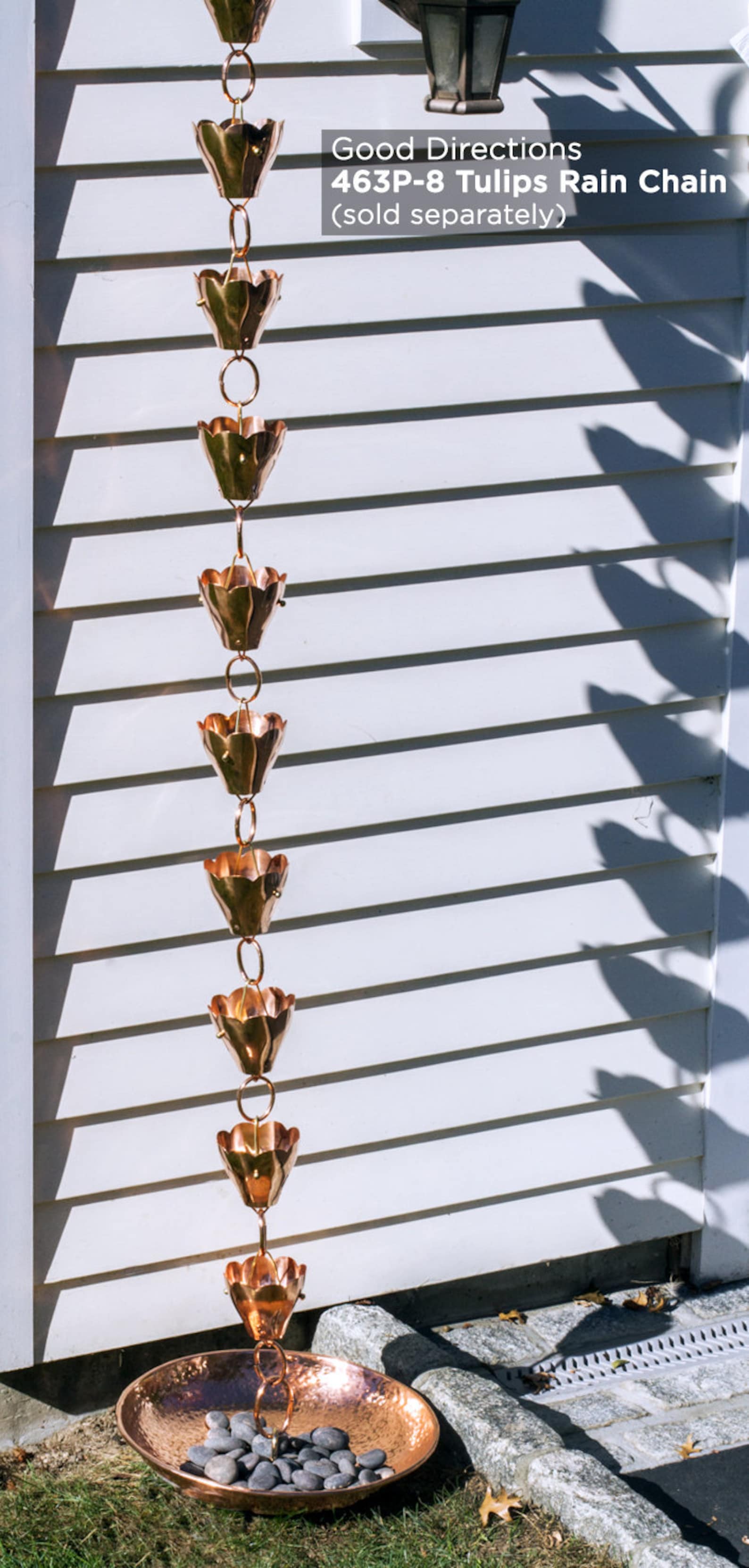 Rain Chain Basin Polished Copper Etsy