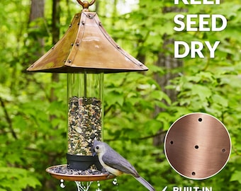 Pagoda Style Pure Copper Bird Feeder by Good Directions