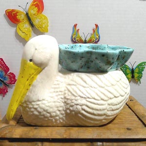 Ceramic Pelican African Violet Pot