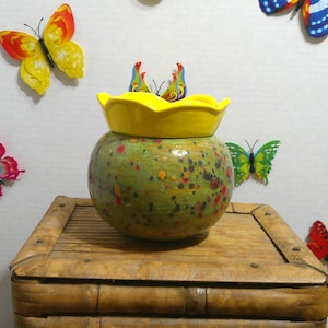 Ceramic Crazy Violet Pot